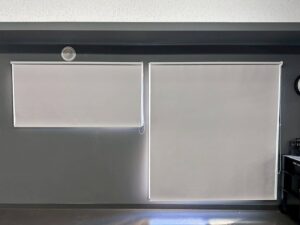 ロールスクリーンを使えば周りからの目を気にすることなくレッスンができる