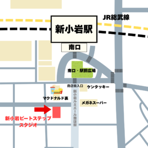 新小岩 アクセス ビートステップ レンタルスタジオ 地図